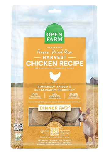 Harvest Chicken Freeze Dried Raw Patties for Dogs