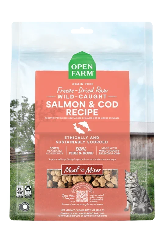 Wild-Caught Salmon & Cod Freeze Dried Raw Morsels for Cats