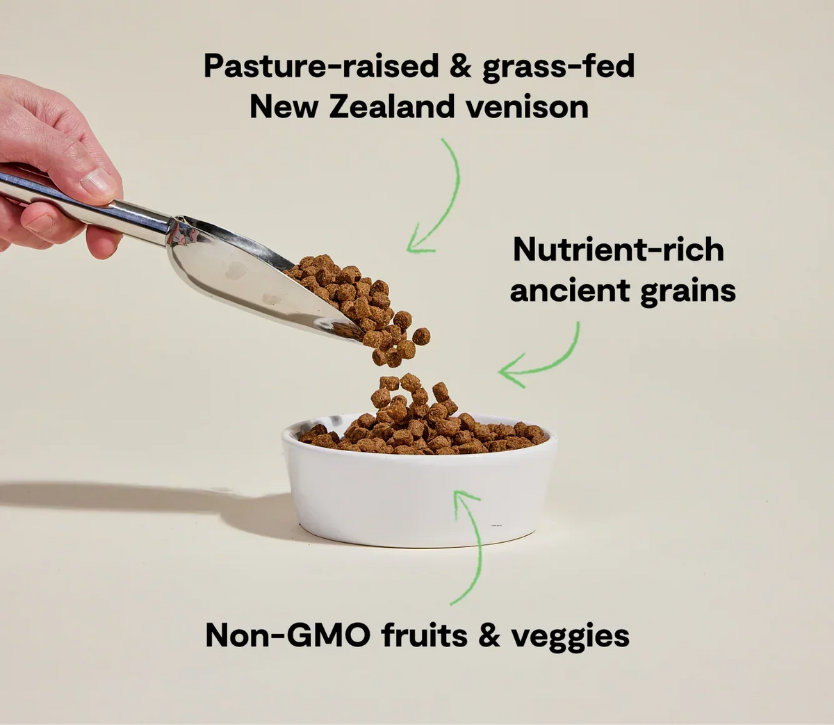 New Zealand Venison & Ancient Grains Dog Kibble