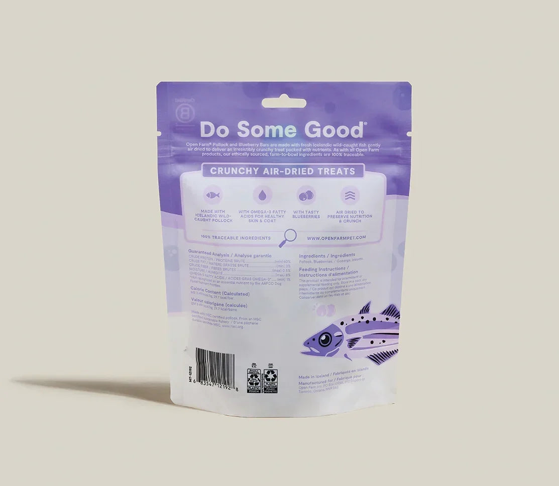 Icelandic Air-Dried Pollock & Blueberry Dog Treat Bars